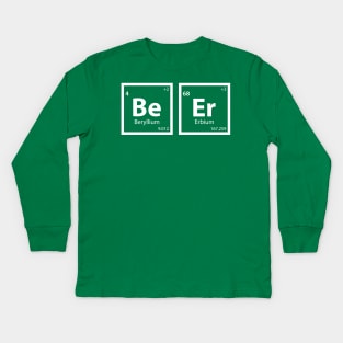 Beer (Be-Er) Periodic Table Kids Long Sleeve T-Shirt